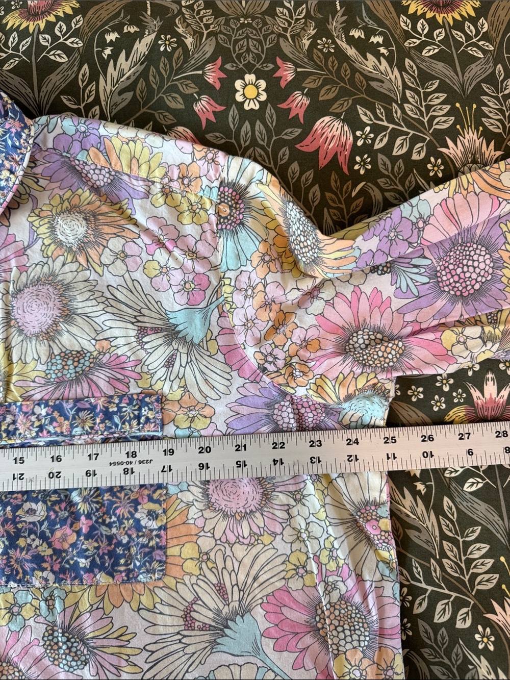 GAP Body Floral Two-Piece Pajama Set in soft cotton poplin - Picture 8 of 16